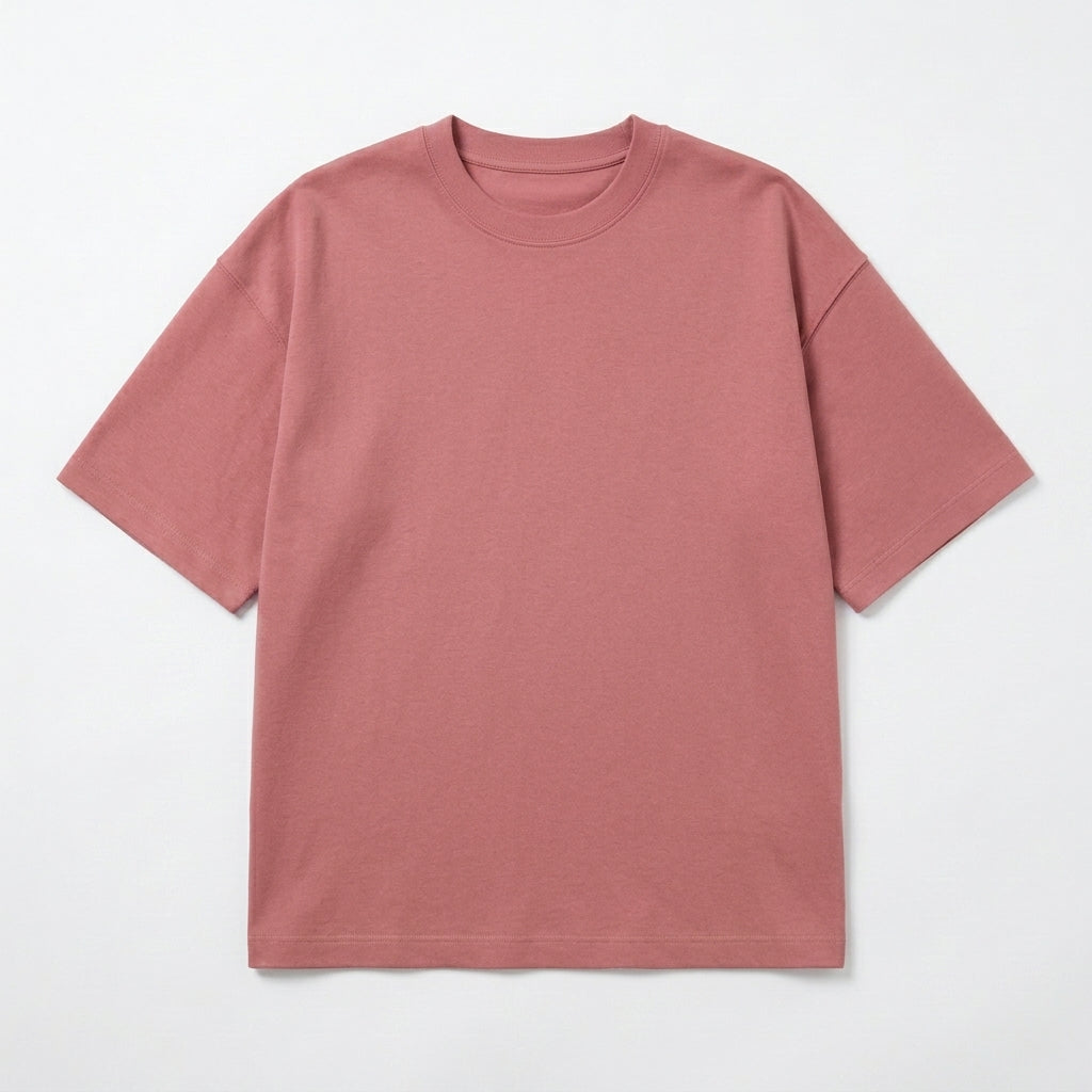 Qwecridj™ Heavyweight Oversized T-Shirt – Unisex Premium Cotton Crewneck Tee, Boxy Fit Minimalist Streetwear Top