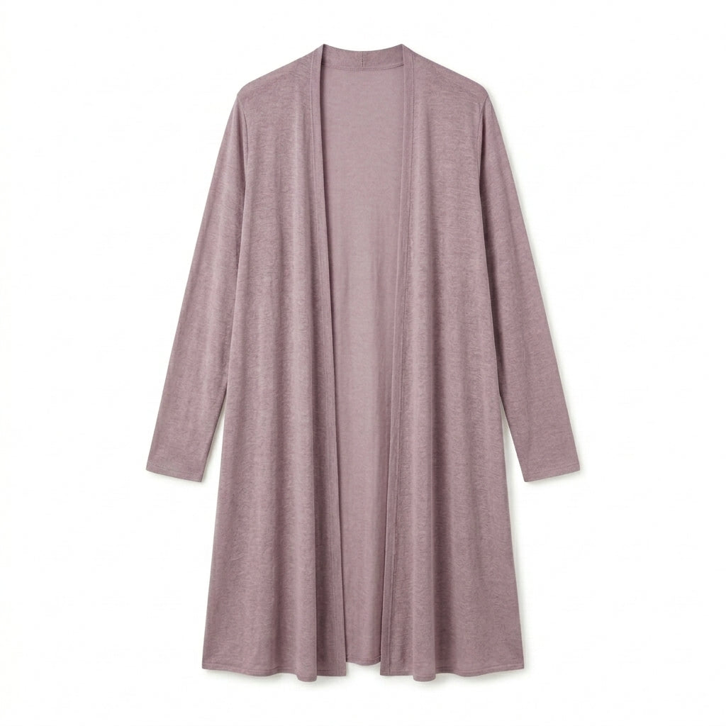 Qwecridj™ Lightweight Open Cardigan – Unisex Longline Cardigan, Relaxed Layering Sweater, Minimal Soft-Knit Outerwear