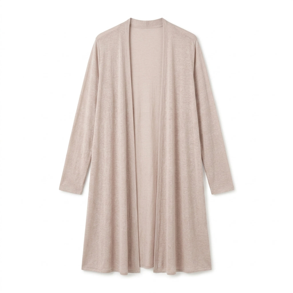 Qwecridj™ Lightweight Open Cardigan – Unisex Longline Cardigan, Relaxed Layering Sweater, Minimal Soft-Knit Outerwear